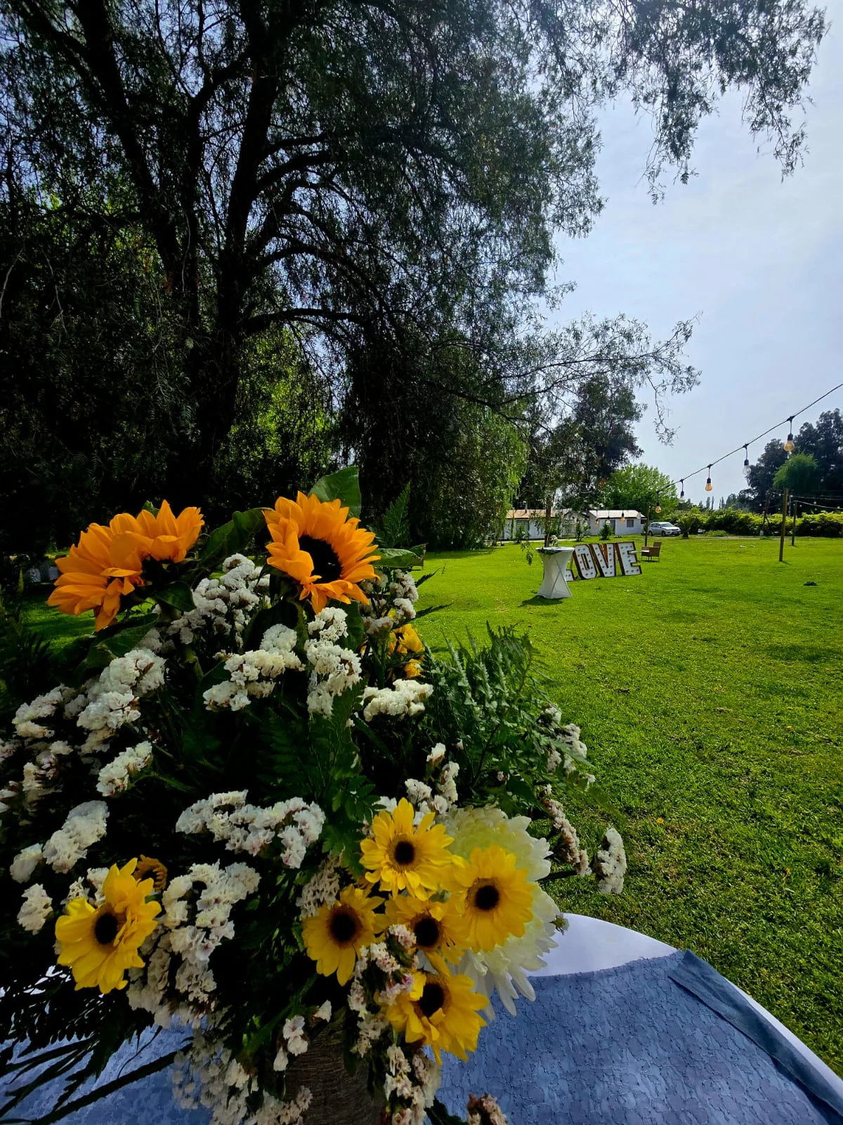 Jardines con arreglos florales