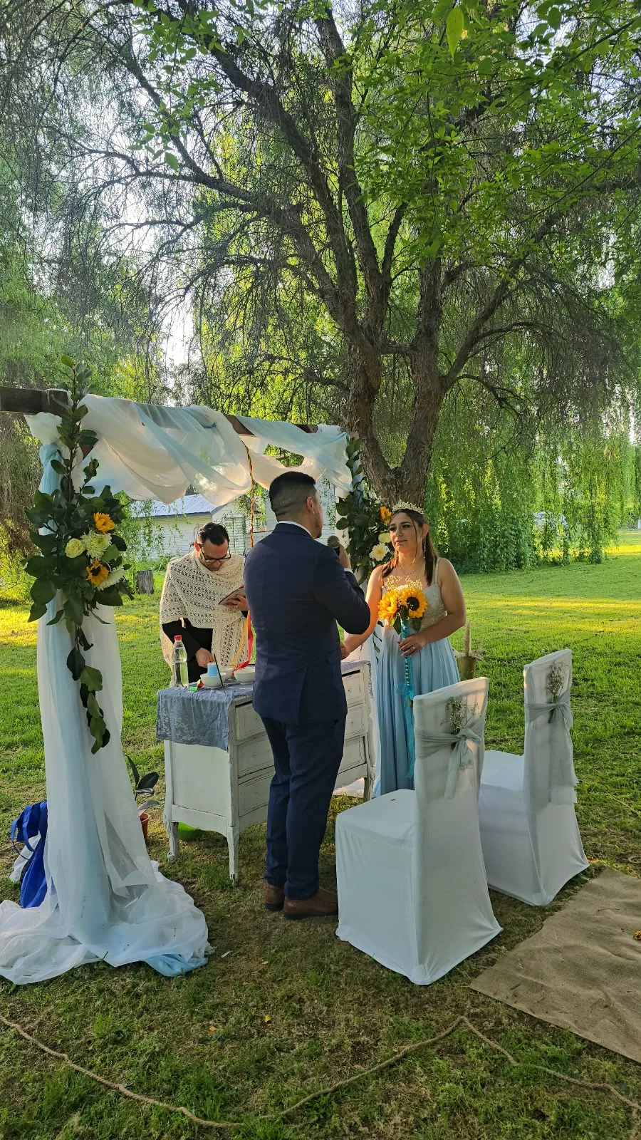 Ceremonia íntima en el jardín