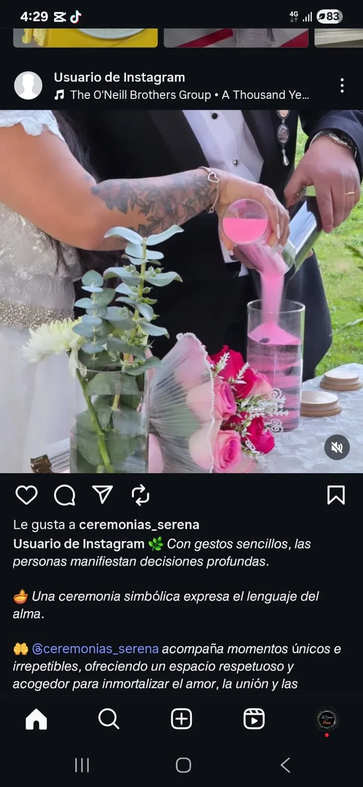 Detalle de decoración floral para ceremonia